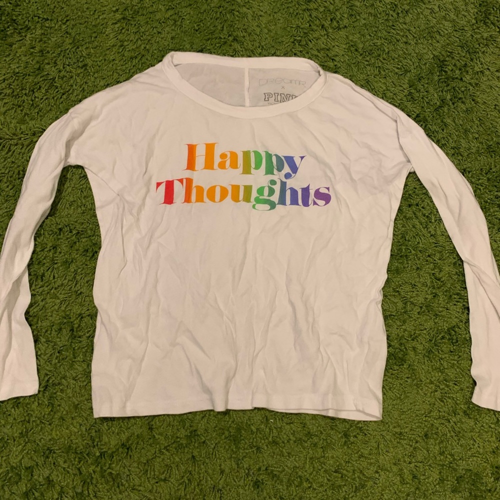 PINK happy thoughts long sleeve top